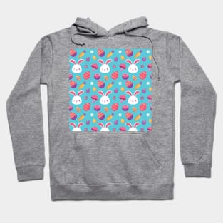 Seamless Easter Eggs and Bunnies Pattern Hoodie